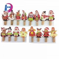 Merry Christmas Accessary of Wood Clothes Pegs