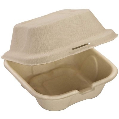 Natural Sugarcane Bagasse Take Out Bento Straw Boxes