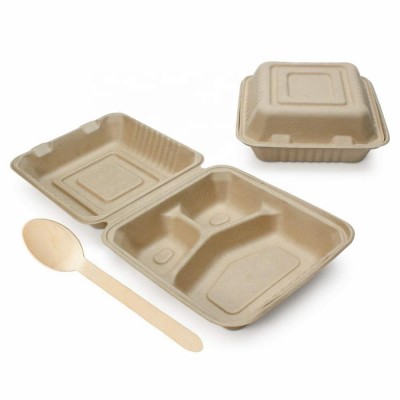 Healthy, Nontoxic, Harmless and Sanitary Clamshell Wheat Straw Boxes